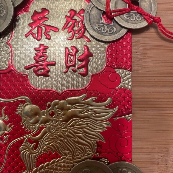 Year of the Dragon Money Luck Envelope 3 feng Shui Coin Set - Picture 9 of 12